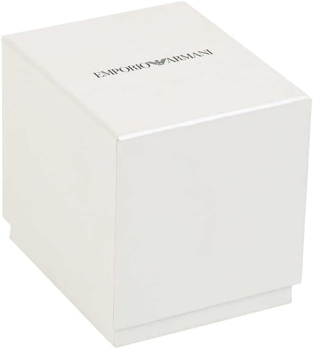 Emporio Armani Relojes para Hombre, Movimiento de Cuarzo de Tres Agujas con Fecha y Caja de 43mm con Correa de Acero Inoxidable