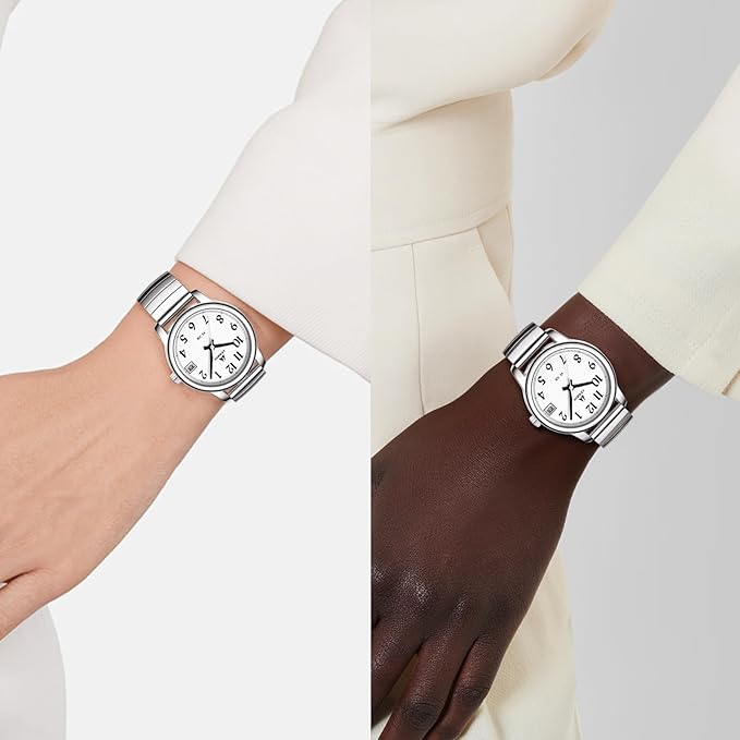 LN LENQIN Reloj Mujer Elasticay Relojes Mujeres De Acero Inoxidable Reloj A Prueba de Agua para Las Mujeres AnalóGico Cuarzo Relojes de MuñEca Banda de ExpansióN