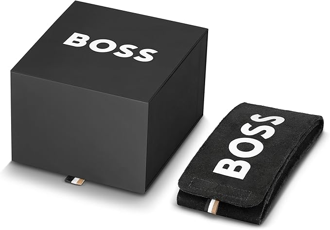 BOSS Reloj Cronógrafo de Cuarzo para Hombre de 44 mm Colección The Professional con Esfera Azul, Pulsera de Acero Inoxidable Plateado, 3 Subesferas, Resistencia al Agua 3ATM - 1513527