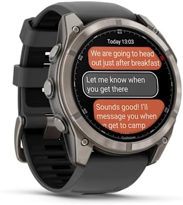 Garmin fēnix 8 Pro Zafiro, 47mm, Smartwatch Premium GPS Multideporte, Conectividad Satelital y LTE, Pantalla táctil AMOLED, Altavoz y micrófono Integrados, Mapas y hasta 15 días de autonomía, Grafito