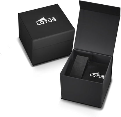 LOTUS Reloj Hombre Analógico de Acero Inoxidable 316l Plateado - Movimiento de Cuarzo - Cronógrafo - Cristal Mineral de Alta Resistencia - Resistente al Agua 10 ATM 18756/3 Excellent
