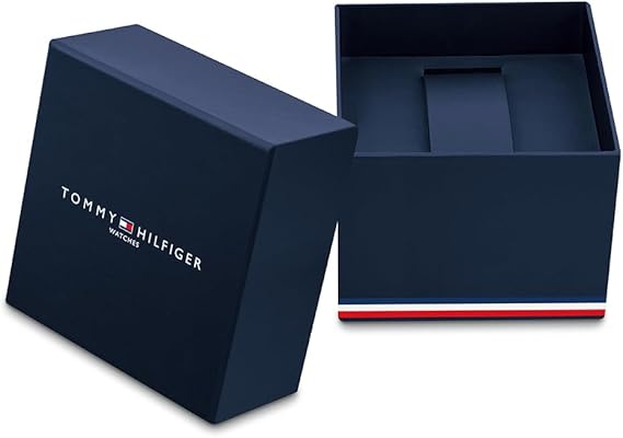 Tommy Hilfiger Reloj Analógico Multifuncional de Cuarzo para Hombres con Correa de Silicona, Acero Inoxidable o Cuero, Subesferas para Día y Fecha, Resistente al Agua hasta 5ATM.