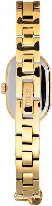 TOUS Reloj analógico Joya con Brazalete Cadena de Acero Dorada, Colección Oval TimeTOUS Reloj analógico Joya con Brazalete Cadena de Acero Dorada, Colección Oval Time