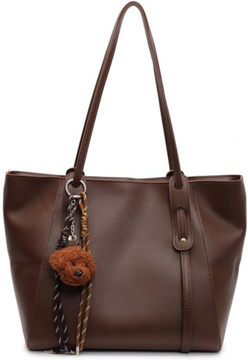 Hixingo Bolsos de Mujer Grande Bolso de Hombro Clásico Bolso de Mano para Mujer, Versátiles Bandolera Totes para Trabajo Escuela Viajes Casual Bolso de Señoras (Café,38 * 27 * 16cm)