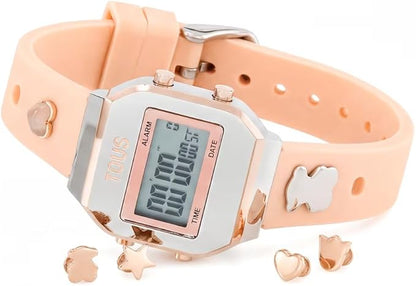 TOUS Reloj Digital XPRESURSLF Correa DE Silicona con Caja Y Hebilla Acero Inoxidable IPG