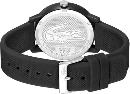 Lacoste Reloj Analógico de Cuarzo para Hombre o Mujer, con una Elegante Correa de Silicona con Textura Petit piqué