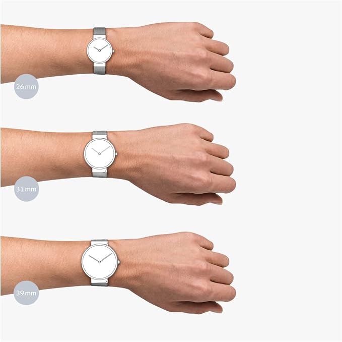 Bering 16433 Reloj Solar para Hombre con Caja de Acero Inoxidable de 33 mm y Esfera, Correa milanesa, Cristal de Zafiro y Resistencia al Agua de 3 ATM