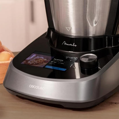 Cecotec Robot de Cocina Multifunción con Dispensador de Alimentos Mambo Touch con Jarra Habana Pro. 37 Funciones, Pantalla Táctil, App Mambo, 3.3L, Báscula, Autolimpieza, Jarra Cerámica