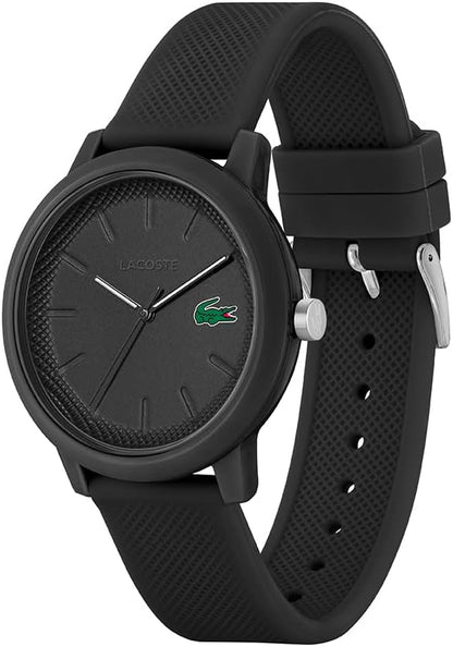 Lacoste Reloj Analógico de Cuarzo para Hombre o Mujer, con una Elegante Correa de Silicona con Textura Petit piqué