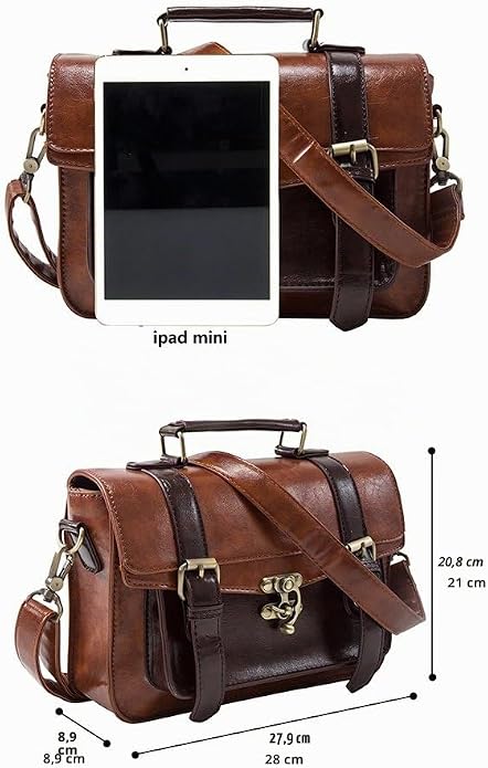 Ecosusi – Bolso bandolera para mujer, vintage, Marron 2 (marrón) - Eco012827057