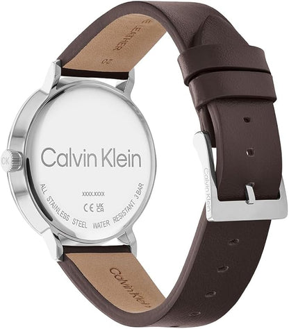 Calvin Klein Reloj Analógico de Cuarzo para Hombre Colección Modern Mesh con Pulsera de Cuero o Acero Inoxidable en Enlace o Malla