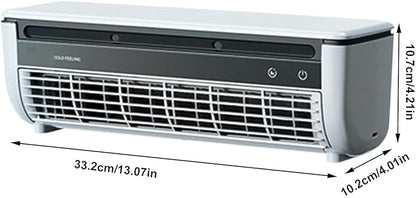Aire Acondicionado De Pared Sin Perforaciones - Ventilador Enfriador De Aire Portátil De 13 Pulgadas, 6000 MAh, Carga USB, Velocidades, Inalámbrico, Enfriamiento Rápido, Ideal Para Camping, Coche
