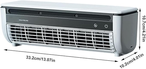 Aire Acondicionado De Pared Sin Perforaciones - Ventilador Enfriador De Aire Portátil De 13 Pulgadas, 6000 MAh, Carga USB, Velocidades, Inalámbrico, Enfriamiento Rápido, Ideal Para Camping, Coche