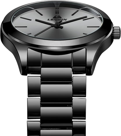 LN LENQIN Reloj Hombre Relojes De Acero Inoxidable para Hombres Relojes De Pulsera Impermeables para Hombres Reloj De Cuarzo Analógico De Diseño De Negocios De Moda