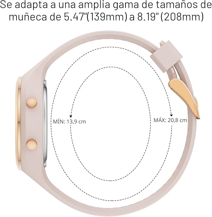 GOLDEN HOUR Reloj Digital Mujer, Resistente al Agua hasta 5 ATM, Deportivo, cronógrafo, Correa de Silicona, Reloj de Pulsera para Mujer con Fecha, Esfera Luminosa de fácil Lectura