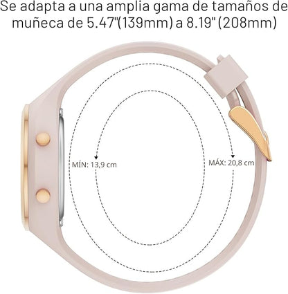 GOLDEN HOUR Reloj Digital Mujer, Resistente al Agua hasta 5 ATM, Deportivo, cronógrafo, Correa de Silicona, Reloj de Pulsera para Mujer con Fecha, Esfera Luminosa de fácil Lectura