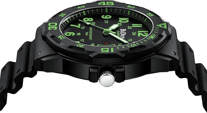HANPOSH Reloj Hombre Relojes Pulseras Impermeable Diseño Analógico Cronógrafo Luminoso Acero Inoxidable Esfera Calendaria Moda