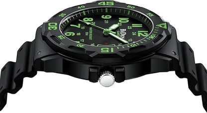 HANPOSH Reloj Hombre Relojes Pulseras Impermeable Diseño Analógico Cronógrafo Luminoso Acero Inoxidable Esfera Calendaria Moda