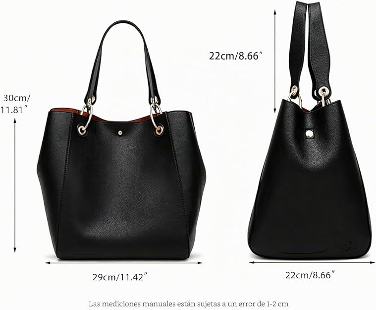 Pahajim Bolso Bandolera Mujer Grande PU Piel Tote Bag Bolsos Shopper Bolso de Mano para Compras, Fiesta, Viajes, Trabajo