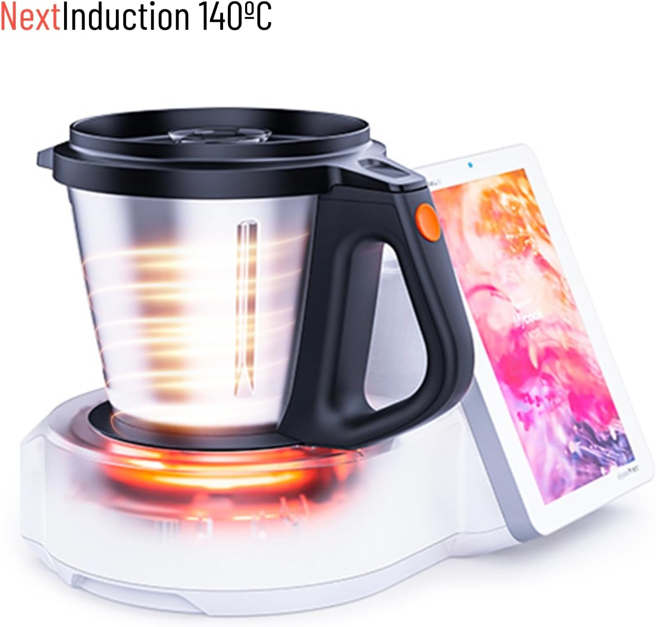 Taurus Mycook Next - Robot de Cocina con wifi, pantalla XXL, cocina por voz, inducción, cocción lenta o alta temperatura, sous-vide, 30 funciones, 2000W, jarra 3.75L, app mycook + accesorios