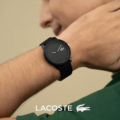 Lacoste Reloj Analógico de Cuarzo para Hombre o Mujer, con una Elegante Correa de Silicona con Textura Petit piqué