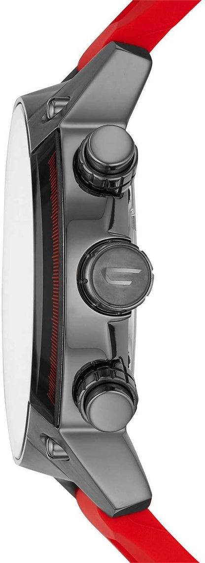Diesel Overflow Reloj para Hombre, Movimiento Cronógrafo con Correa de Silicona, Acero Inoxidable o Piel