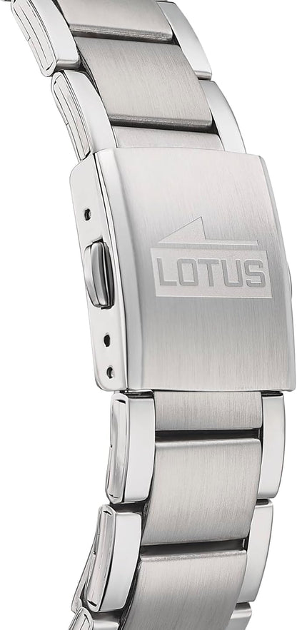 LOTUS Reloj Hombre Analógico de Acero Inoxidable 316l Plateado