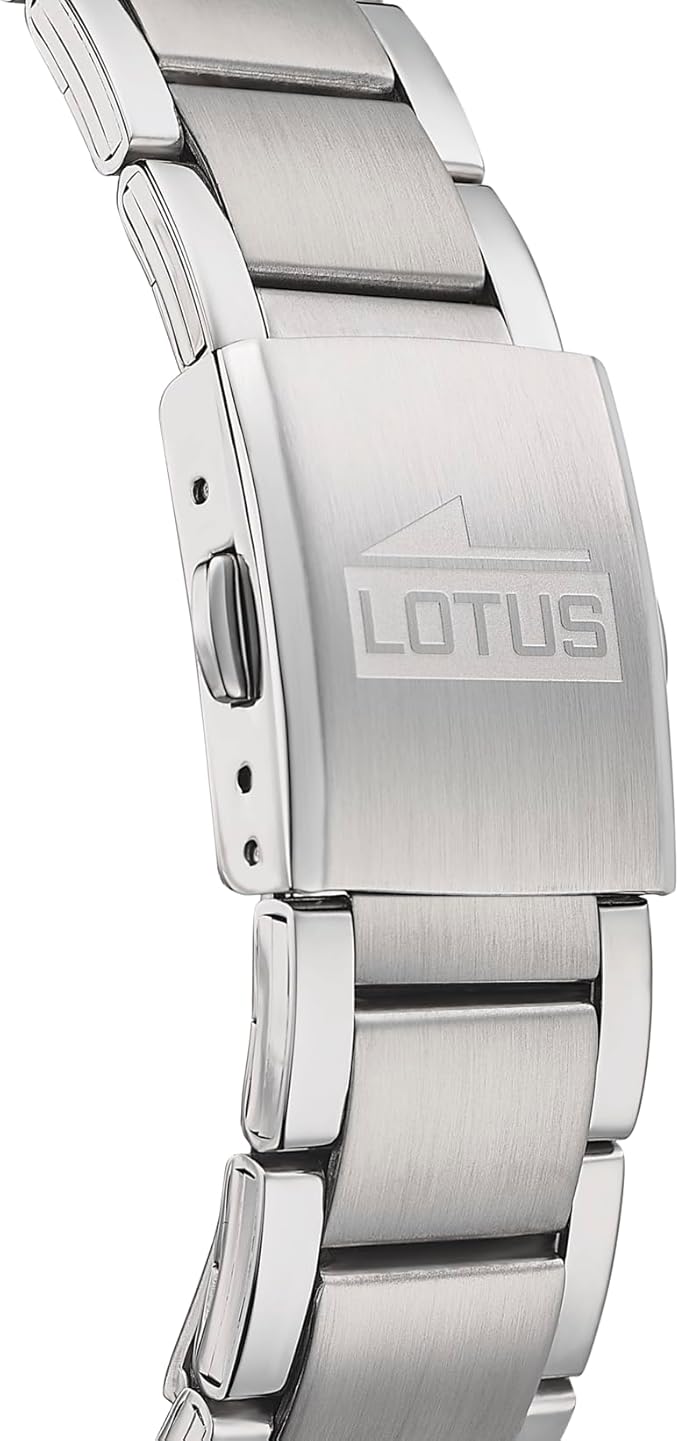 LOTUS Reloj Hombre Analógico de Acero Inoxidable 316l Plateado