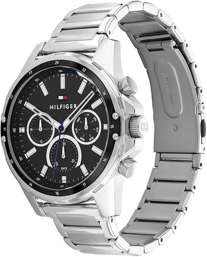 Tommy Hilfiger Reloj Analógico de Cuarzo Multifunción para Hombre con Correa en Acero Inoxidable o en SiliconaTommy Hilfiger Reloj Analógico de Cuarzo Multifunción para Hombre con Correa en Acero Inoxidable o en Silicona