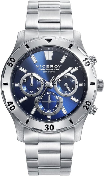 Viceroy Reloj Cronógrafo Hombre de Acero Inoxidable - 43 mm