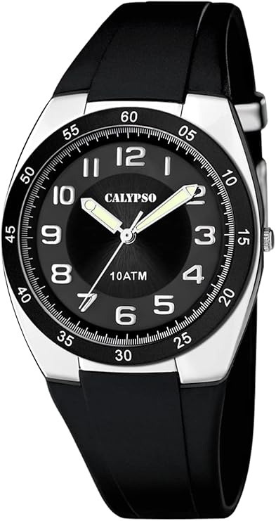 CALYPSO Reloj Hombre Analógico de Caucho - Movimiento de Cuarzo - Resistente al Agua 10 ATM - Relojes Hombre K5753 Street Style