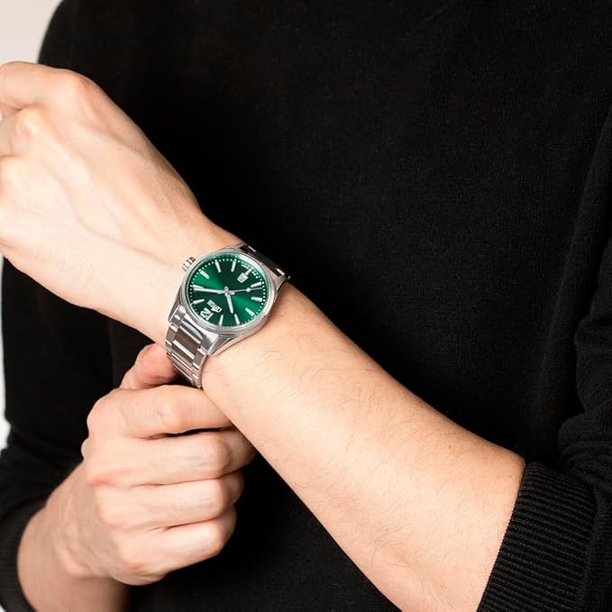 LOTUS Reloj Hombre Analógico de Acero Inoxidable 316l Plateado