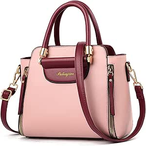 NICOLE & DORIS Bolso de Las Señoras Pequeño Bolso de Mano Diseñador Bolso Bandolera Mujer Bolso Hombro Cuero PU Bolsa de Mensajero Bolso con asa Superior Rosa