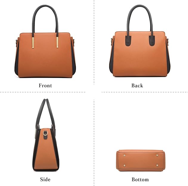 FANDARE - Bolso de mano para mujer, bolso de hombro con 4 piezas, bolsa de cartera, bolsas usadas, bolsa para viaje, comprador, alforjas