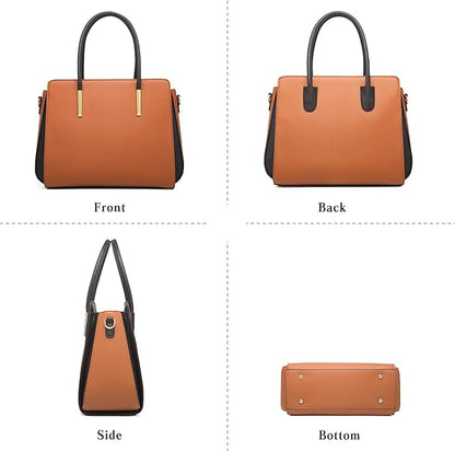 FANDARE - Bolso de mano para mujer, bolso de hombro con 4 piezas, bolsa de cartera, bolsas usadas, bolsa para viaje, comprador, alforjas
