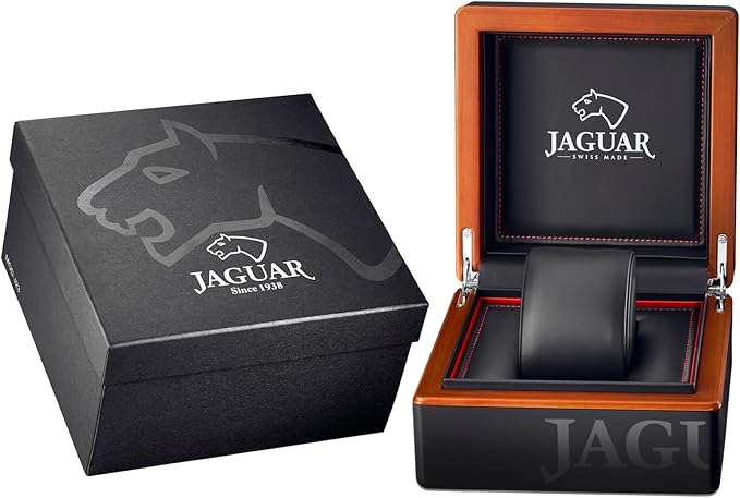 JAGUAR Reloj Hombre Analógico de Acero Inoxidable 316l Plateado - Movimiento de Cuarzo - Calendario - Cristal Zafiro de Alta Resistencia - Resistente al Agua 20 ATM J860/D Executive