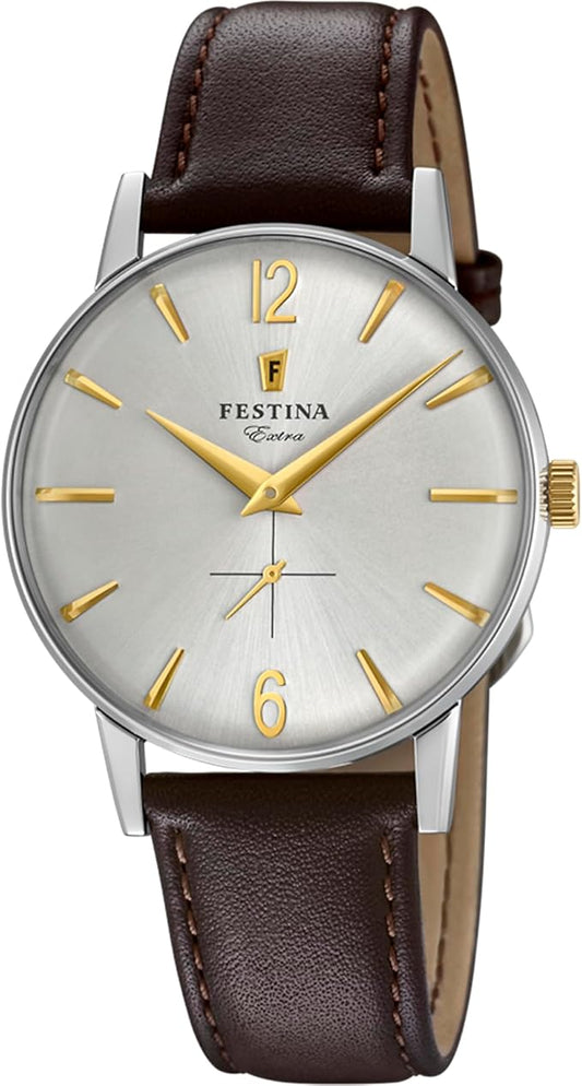 Festina Reloj Analógico Hombre de Cuero