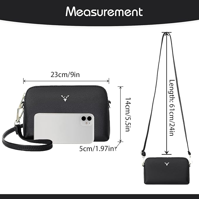 ZMDB Bolso Bandolera Pequeño para Mujeres, Bolso de Hombro de Cuero PU con Correa para el Hombro y la Muñeca, Bolso de Mano Bolso de Embrague Noche para Niñas Señoras