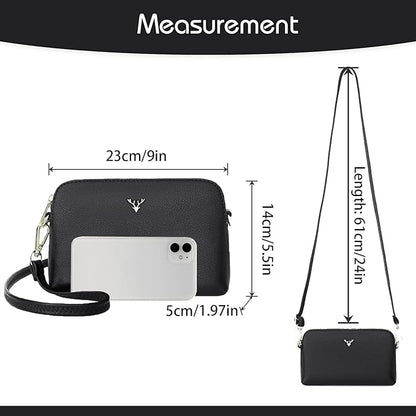 ZMDB Bolso Bandolera Pequeño para Mujeres, Bolso de Hombro de Cuero PU con Correa para el Hombro y la Muñeca, Bolso de Mano Bolso de Embrague Noche para Niñas Señoras