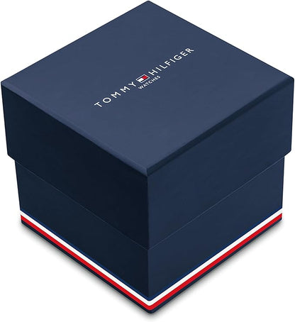 Tommy Hilfiger Reloj Analógico de Cuarzo Multifunción para Hombre con Correa de Malla o en Link de Acero Inoxidable