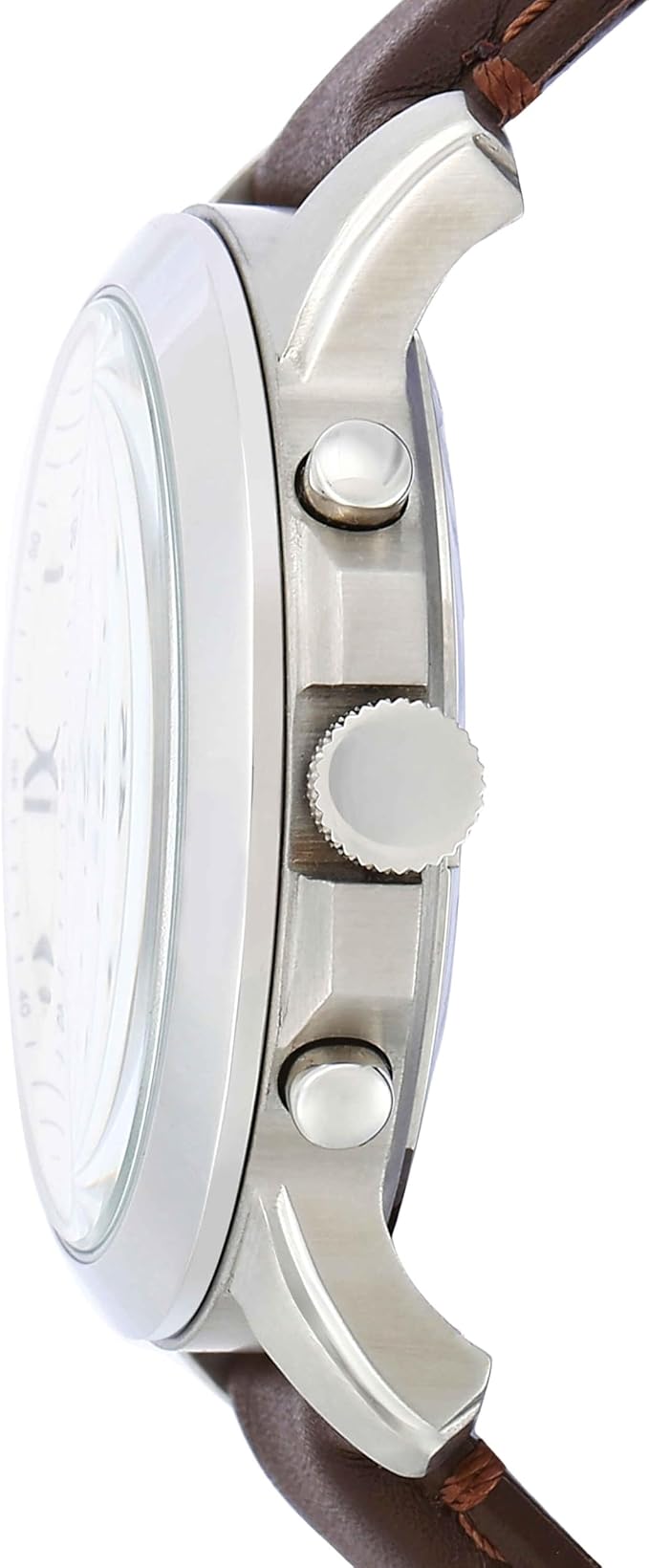 Fossil Grant Reloj para Hombre, Movimiento cronógrafo de Cuarzo con Correa de Piel y Acero Inoxidable