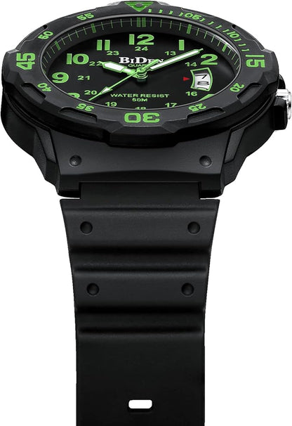 HANPOSH Reloj Hombre Relojes Pulseras Impermeable Diseño Analógico Cronógrafo Luminoso Acero Inoxidable Esfera Calendaria Moda