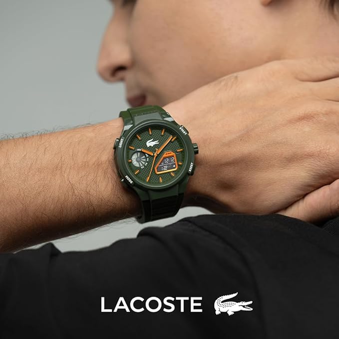 Lacoste Reloj de Cuarzo Multifuncional Analógico-Digital para Hombre Colección LC33 Collection con Correa en Silicona - Disponible para él y para Ella