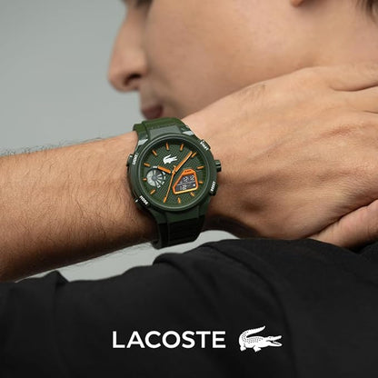 Lacoste Reloj de Cuarzo Multifuncional Analógico-Digital para Hombre Colección LC33 Collection con Correa en Silicona - Disponible para él y para Ella