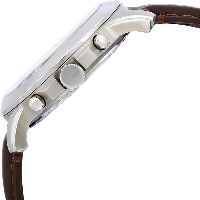 Fossil Grant Reloj para Hombre, Movimiento cronógrafo de Cuarzo con Correa de Piel y Acero Inoxidable