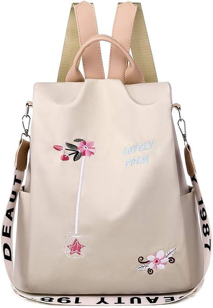 FANDARE Bolsos Mochila Mujer Bolsa de Hombro Bandolera Antirrobo Bolso Mochilas Tipo Casual Niña Bolsas Escolares Señoras Daypacks para Outdoor Viaje Commute Trabaja Impermeable Poliéster