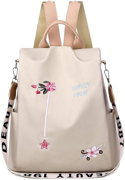 FANDARE Bolsos Mochila Mujer Bolsa de Hombro Bandolera Antirrobo Bolso Mochilas Tipo Casual Niña Bolsas Escolares Señoras Daypacks para Outdoor Viaje Commute Trabaja Impermeable Poliéster