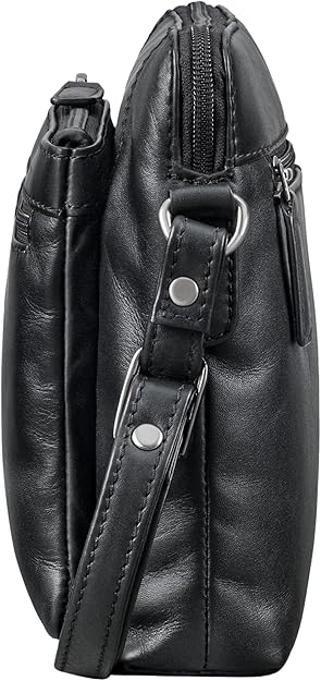 STILORD "Verdelio Moderno Bolso de Hombro de Cuero de las Señoras Pequeñas - Ideal como Bolsa Messenger de las Señoras - Bolso de las Mujeres la Tableta 10 Pulgadas Color:salerno - marrón