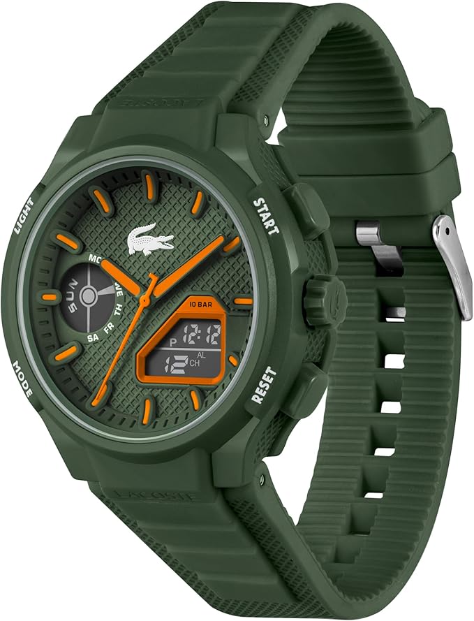 Lacoste Reloj de Cuarzo Multifuncional Analógico-Digital para Hombre Colección LC33 Collection con Correa en Silicona - Disponible para él y para Ella