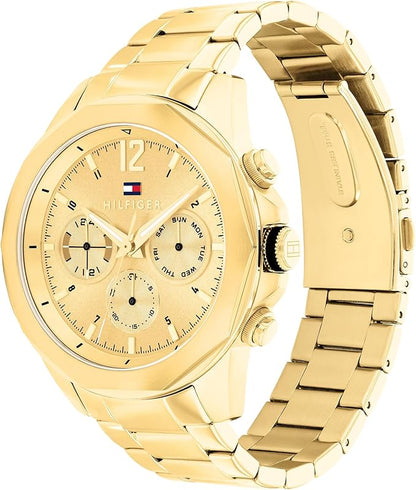 Tommy Hilfiger Reloj Analógico Multifunción de Cuarzo para Hombre con Correa de Acero Inoxidable, de Silicona o de Cuero